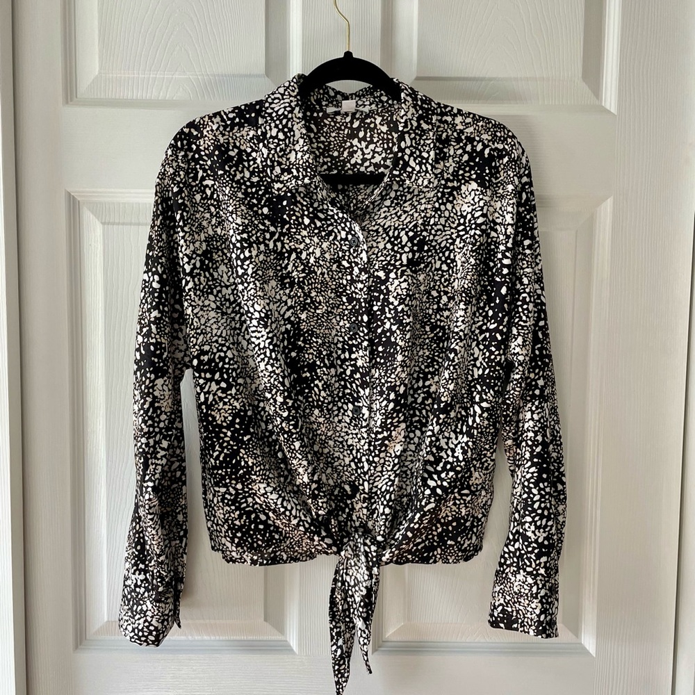 Nine West Button Down Shirt with Tie